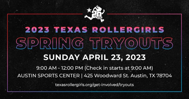 Texas Rollergirls 2023 Mid-Season Tryouts Austin sports event featured image