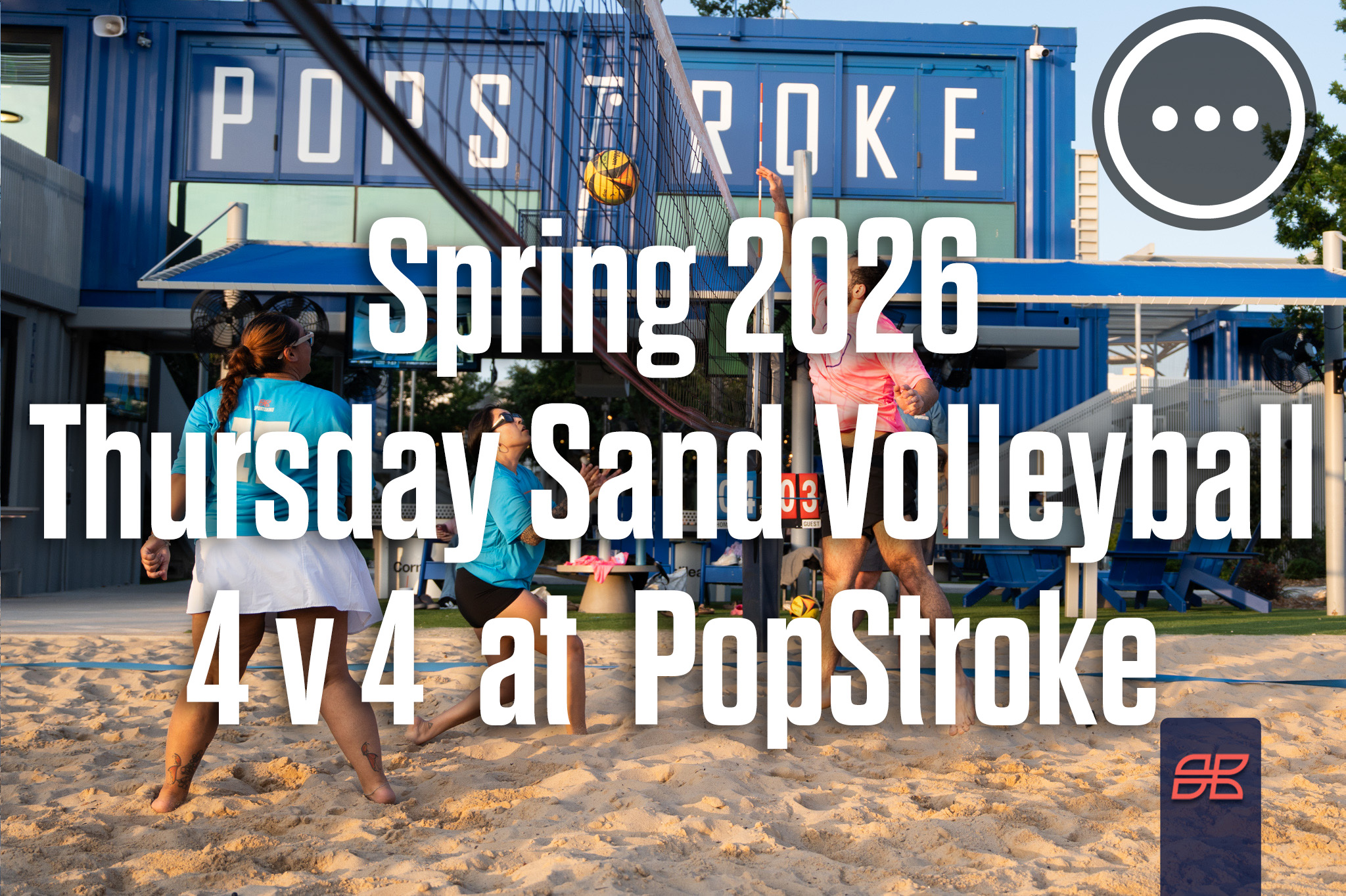 Spring 2026 Sand Volleyball (4v4) Thursday at PopStroke